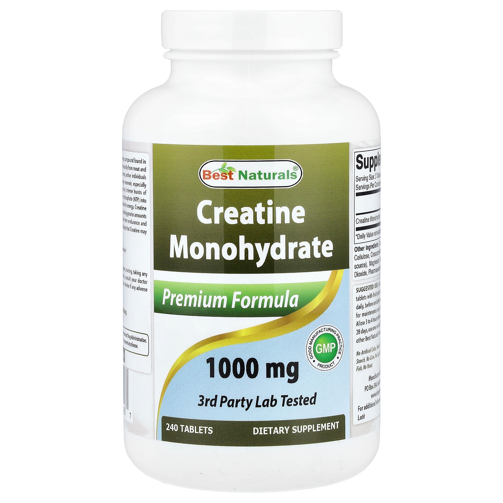 Best Naturals, Creatine Monohydrate, 1,000 mg, 240 Tablets