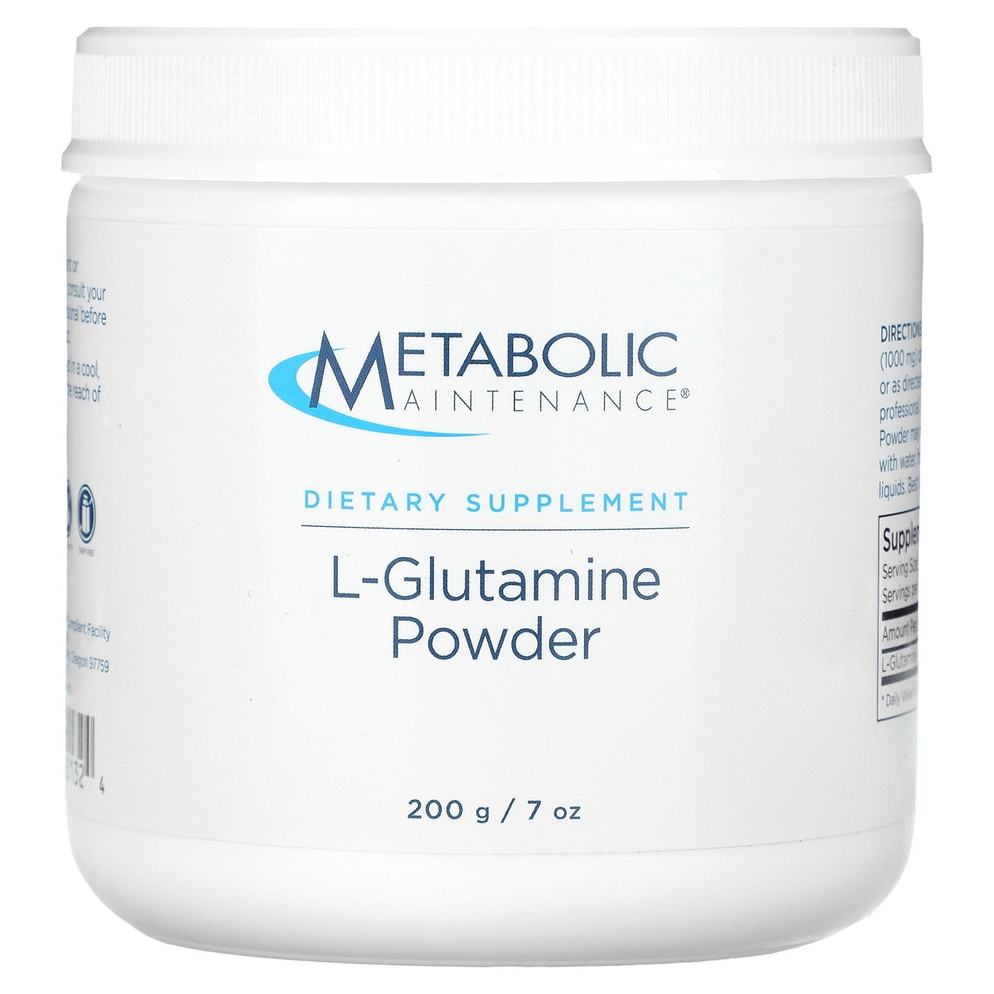 Metabolic Maintenance, L-Glutamine Powder, 7 oz (200 g)