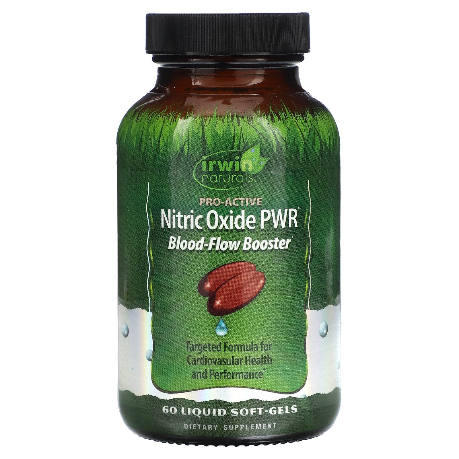 Irwin Naturals, Nitric Oxide PWR, Blood-Flow Booster, 60 Liquid Soft-Gels