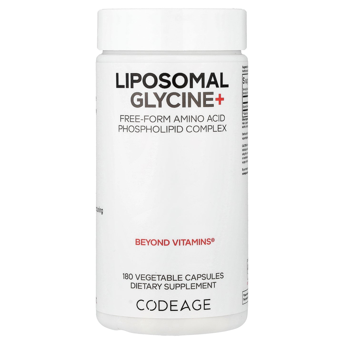 Codeage, Liposomal Glycine+, 180 Vegetable Capsules (500 mg per Capsule)
