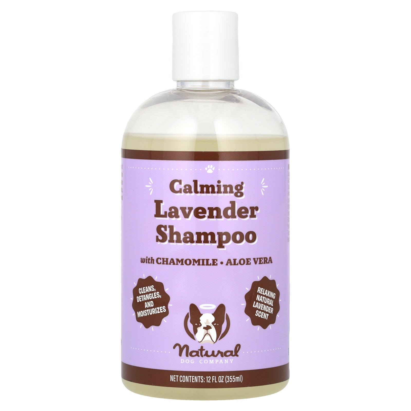 Natural Dog Company, Calming Lavender Shampoo with Chamomile, Aloe Vera, 12 fl oz (355 ml)