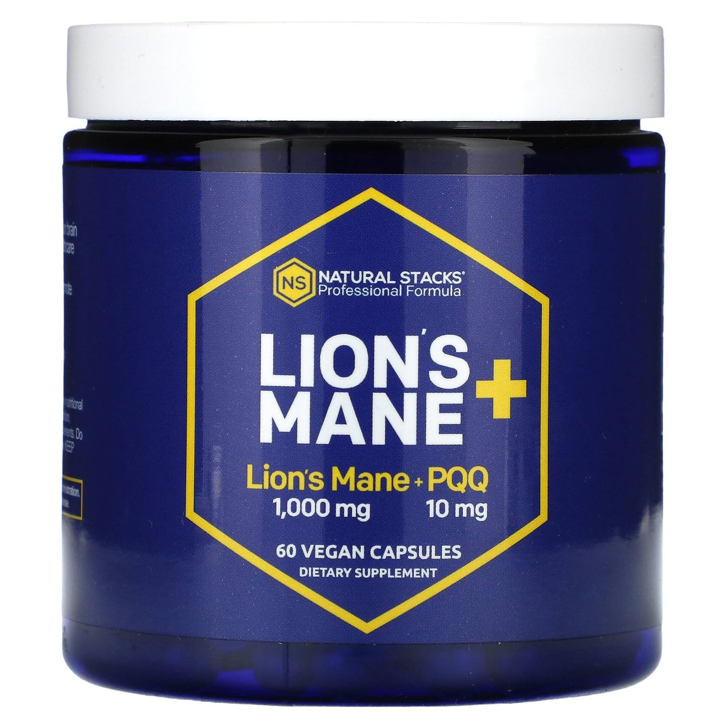 Natural Stacks, Lions Mane+ PQQ, 60 Vegan Capsules