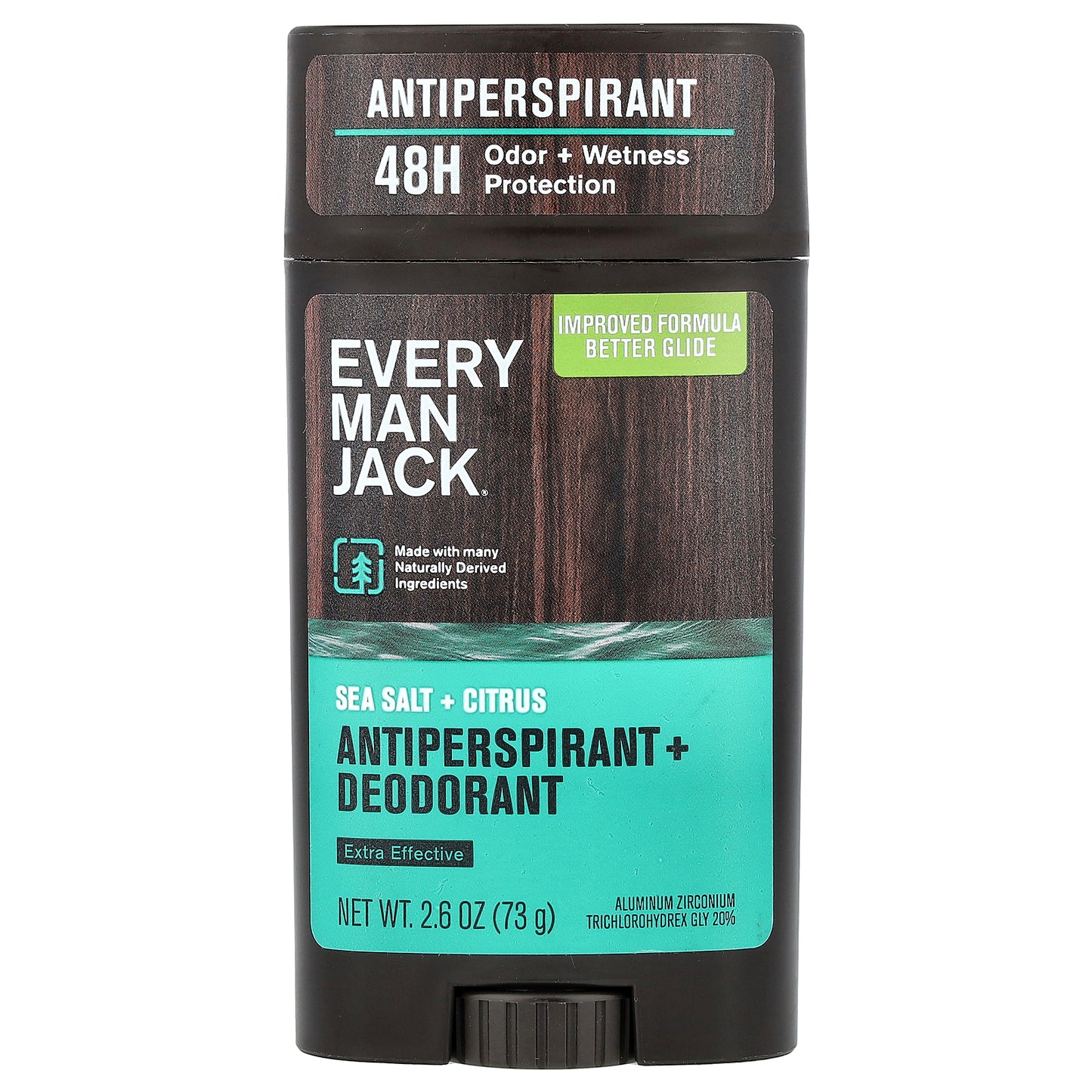 Every Man Jack, Antiperspirant + Deodorant, Sea Salt + Citrus, 2.6 oz (73 g)