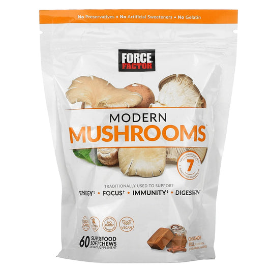 Force Factor, Modern Mushrooms™, Cinnamon Roll, 60 Superfood Soft Chews