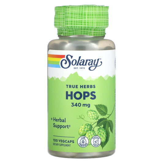 Solaray, True Herbs, HOPS, 340 mg, 100 Vegcaps