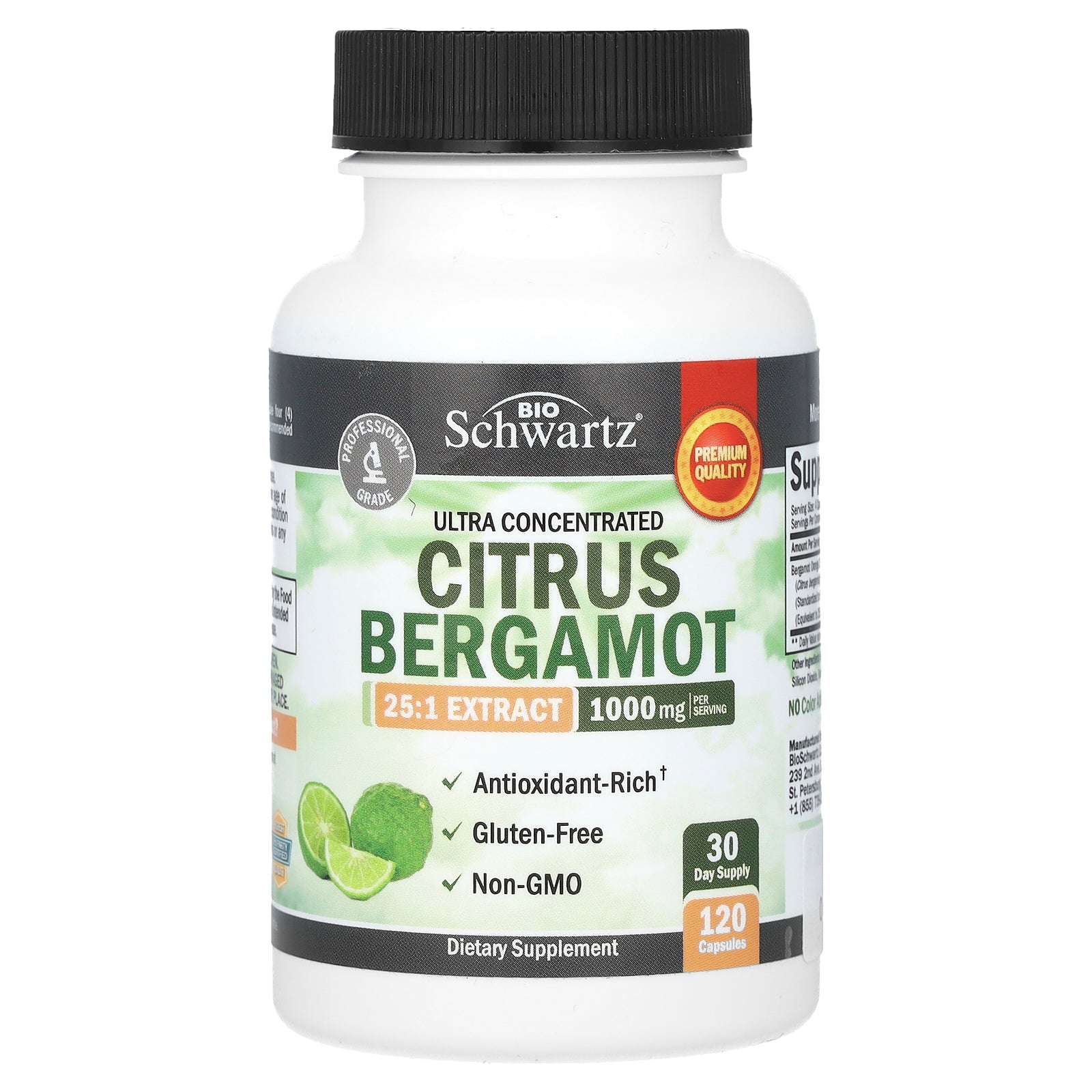 BioSchwartz, Ultra Concentrated Citrus Bergamot, 120 Capsules (250 mg)