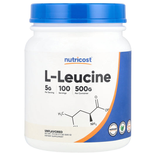 Nutricost, L-Leucine, Unflavored, 17.9 oz  (500 g)