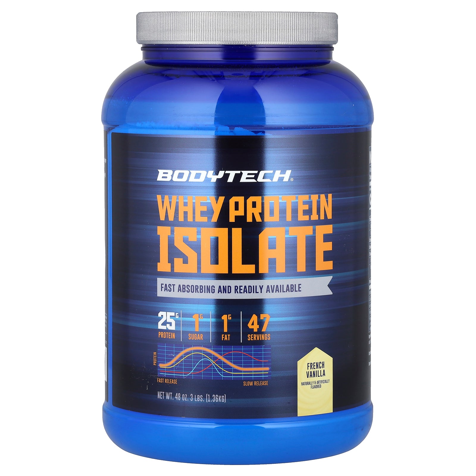 BodyTech, Whey Protein Isolate, French Vanilla, 3 lbs (1.36 kg)