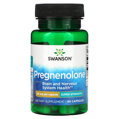 Swanson, Pregnenolone, Super Strength, 50 mg, 60 Capsules