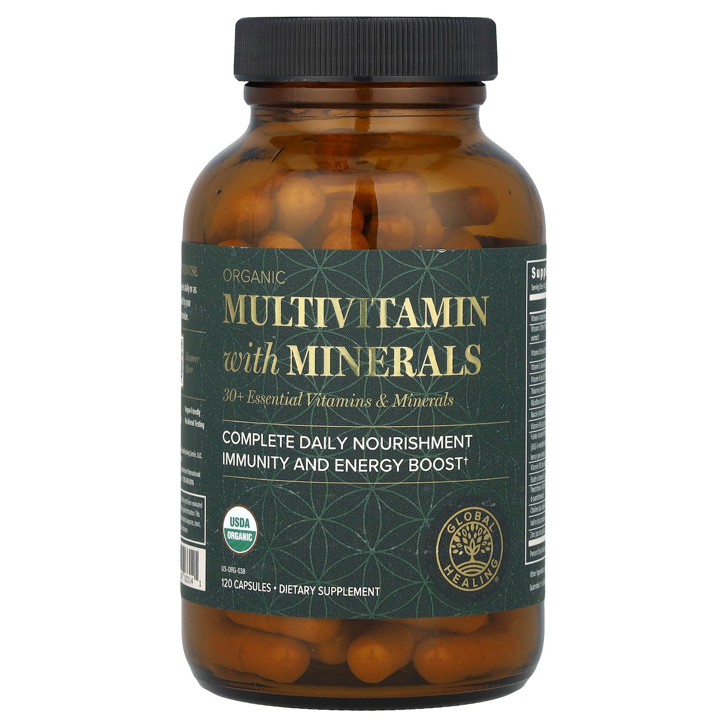 Global Healing, Organic Multivitamin with Minerals, 120 Capsules