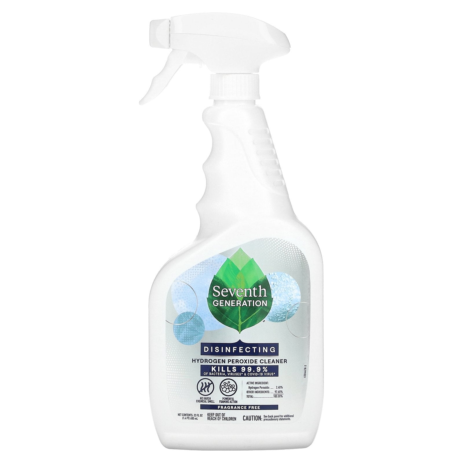 Seventh Generation, Disinfecting Hydrogen Peroxide Cleaner, Fragrance Free , 23 fl oz (680 ml)