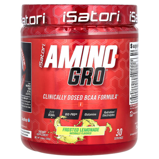 Isatori, Amino-Gro, Frosted Lemonade, 10.6 oz (300 g)