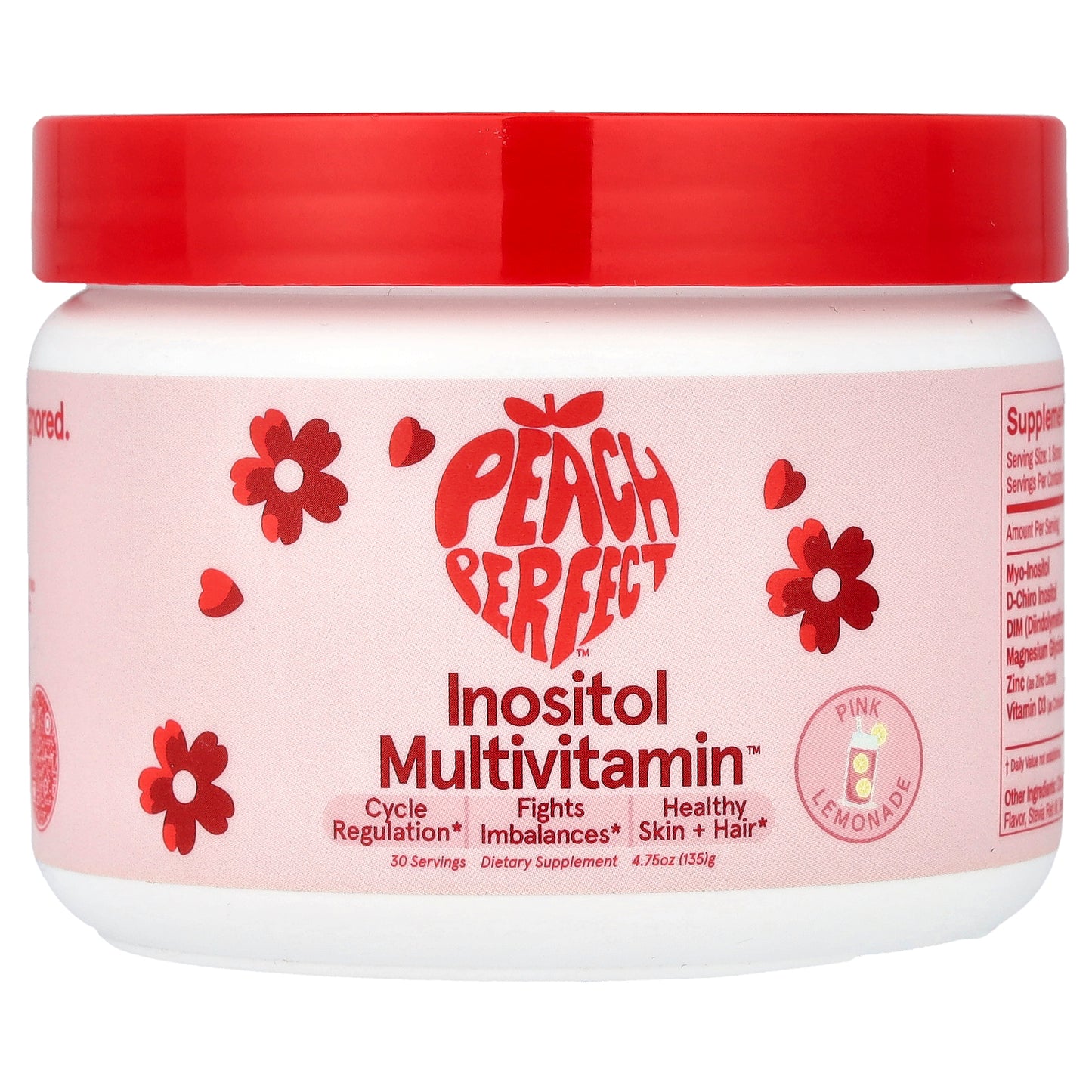 Peach Perfect, Inositol Multivitamin™, Pink Lemonade, 4.75 oz (135 g)