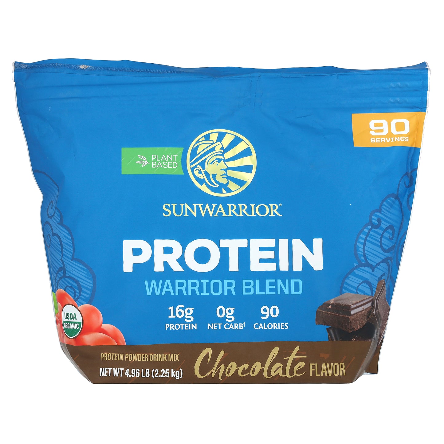 Sunwarrior, Warrior Blend, Protein, Chocolate, 4.96 lb (2.25 kg)