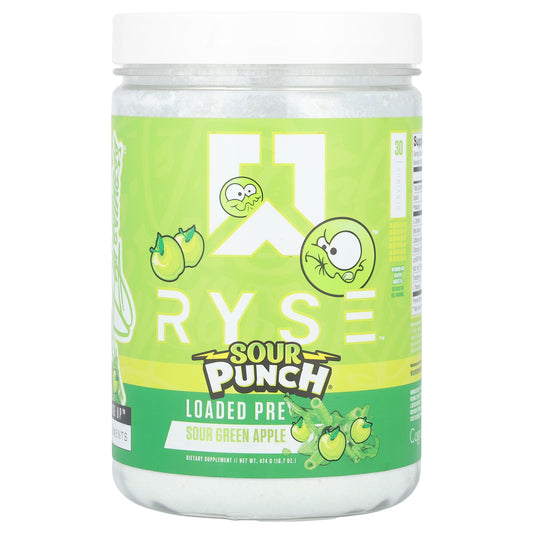 RYSE, Loaded Pre, Sour Punch® Sour Green Apple, 16.7 oz (474 g)