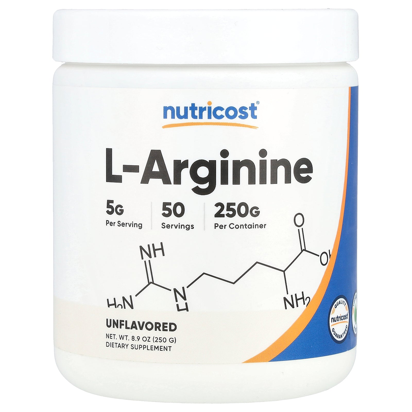 Nutricost, L-Arginine, Unflavored, 8.9 oz (250 g)