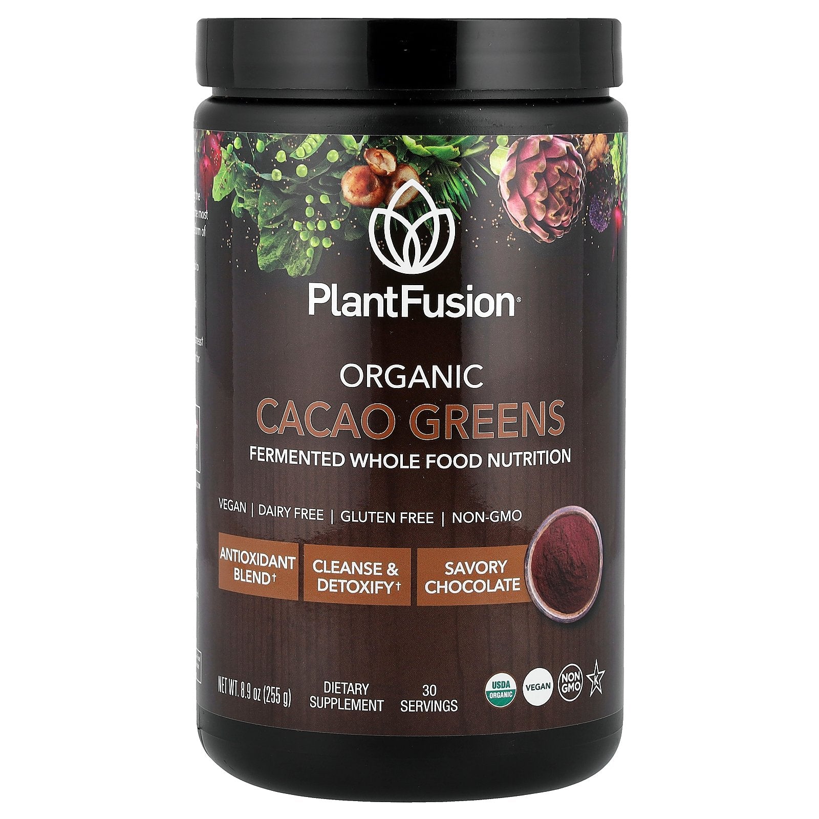 PlantFusion, Organic Cacao Greens, 8.9 oz (255 g)
