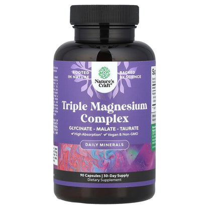 Nature's Craft, Triple Magnesium Complex, 90 Capsules (133 mg per Capsule)