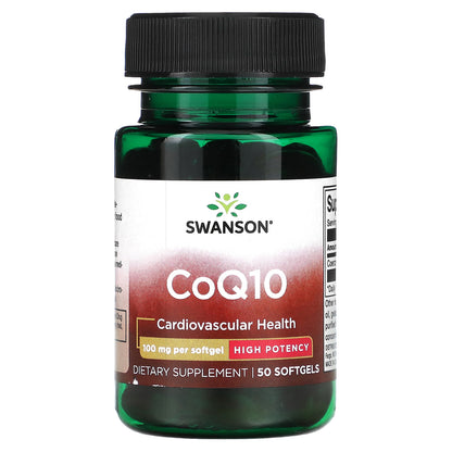 Swanson, CoQ10, High Potency, 100 mg, 50 Softgels