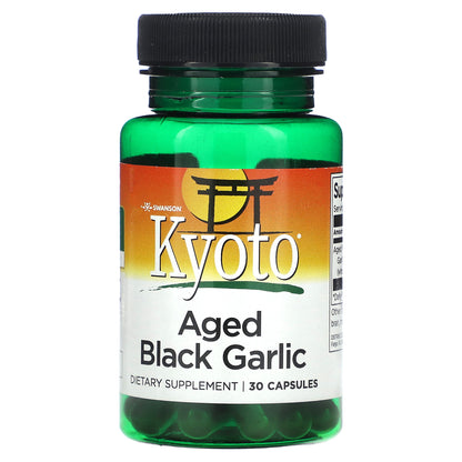 Swanson, Kyoto, Aged Black Garlic, 30 Capsules (650 mg per Capsule)