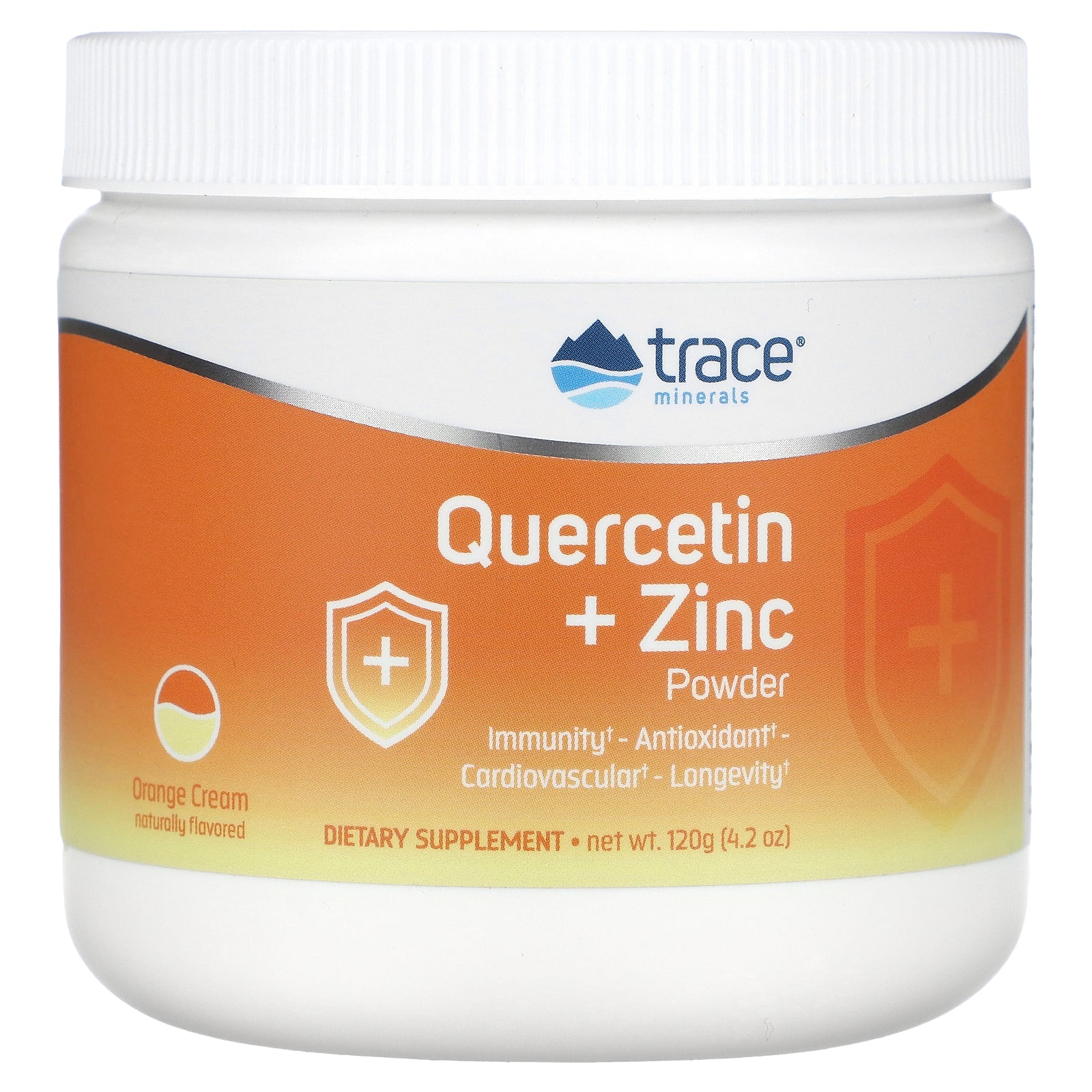 Trace, Quercetin + Zinc Powder, Orange Cream, 4.2 oz (120 g)