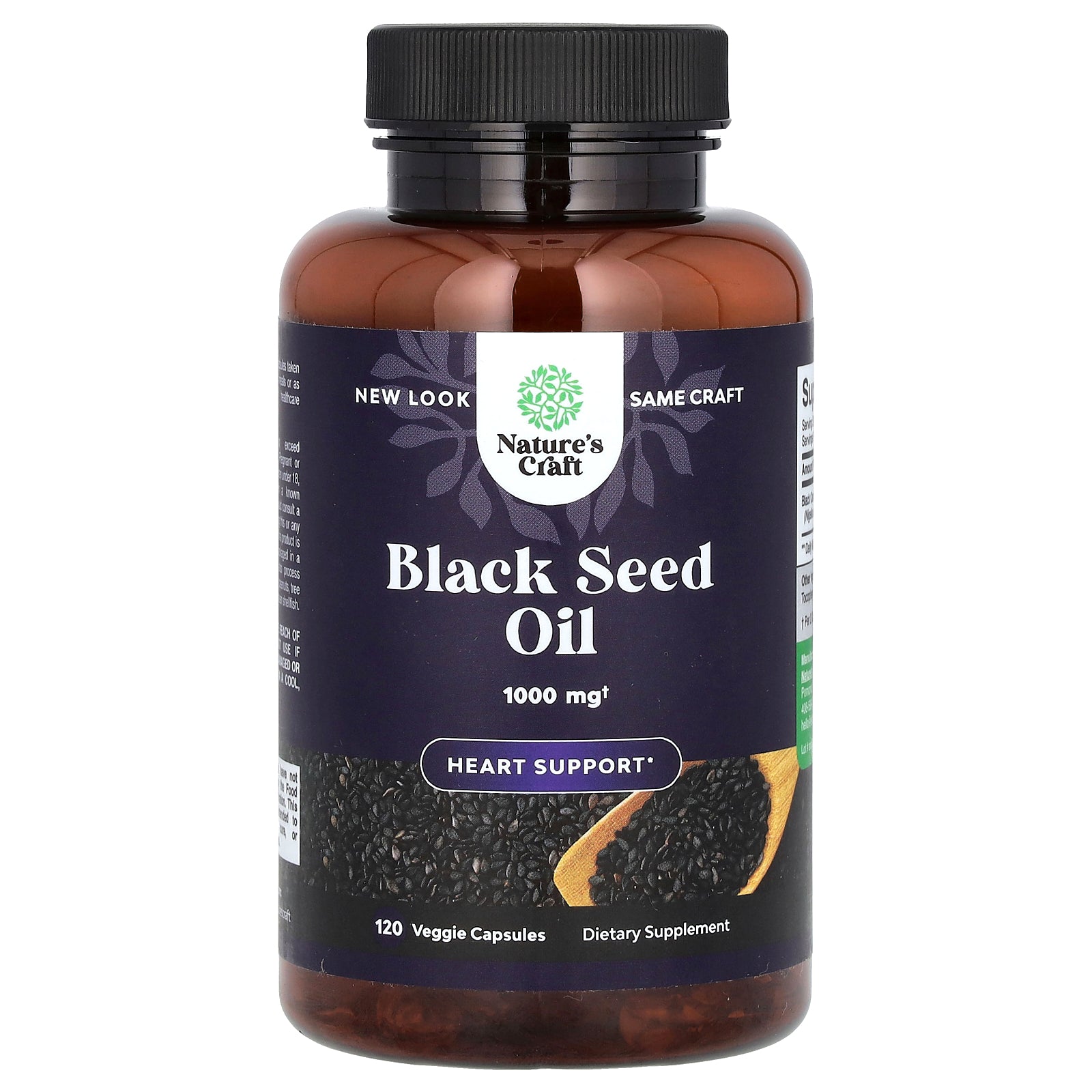Nature's Craft, Black Seed Oil, 120 Veggie Capsules (500 mg per Capsule)