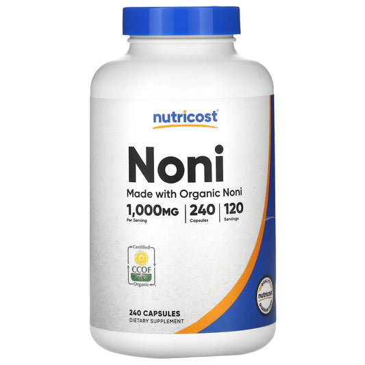 Nutricost, Noni, 240 Capsules (500 mg per Capsule)