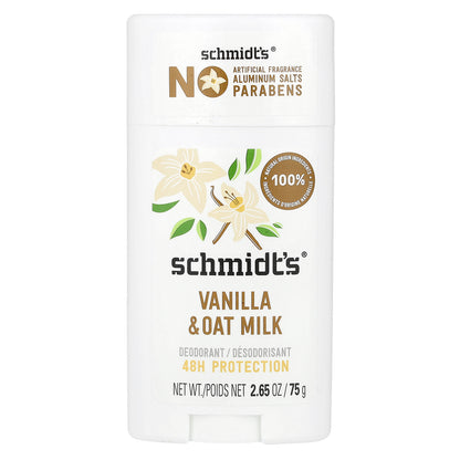 Schmidt's, Deodorant, Vanilla & Oat Milk, 2.65 oz (75 g)