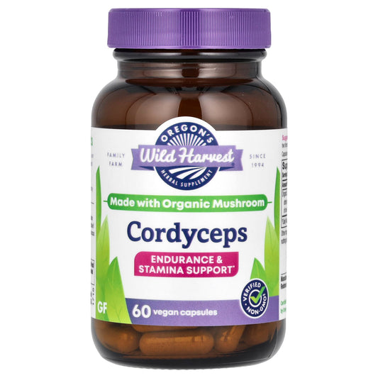 Oregon's Wild Harvest, Cordyceps, 60 Vegan Capsules (525 mg per Capsule)