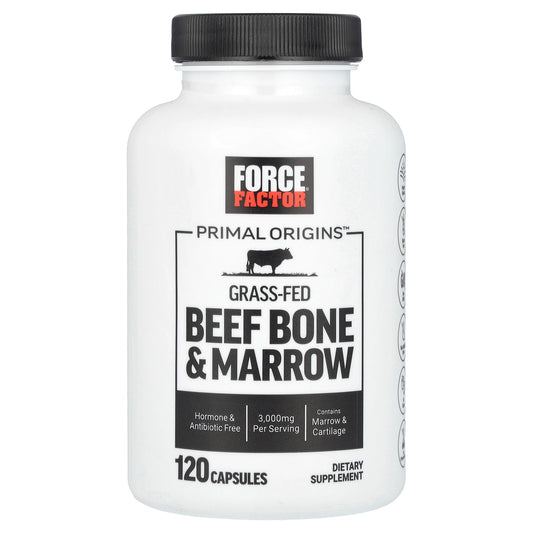 Force Factor, Primal Origins™ Grass-Fed Beef Bone & Marrow, 120 Capsules