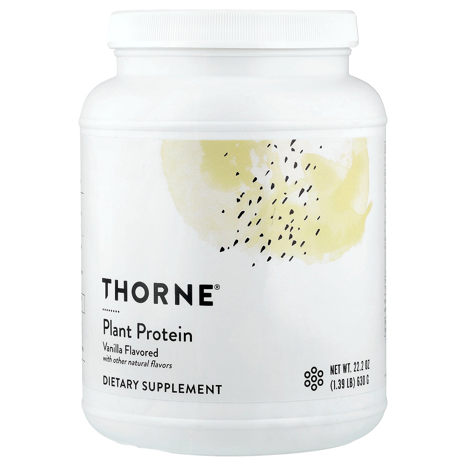 Thorne, Plant Protein, Vanilla, 1.39 lb (630 g)