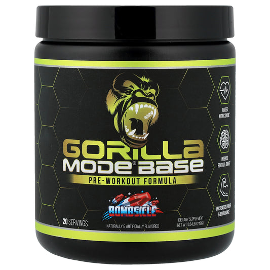 Gorilla Mind, Mode® Base, Pre-Workout Formula, Bombsicle, 0.54 lb (248 g)