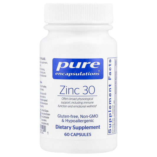 Pure Encapsulations, Zinc 30, 60 Capsules (30 mg per Capsule)