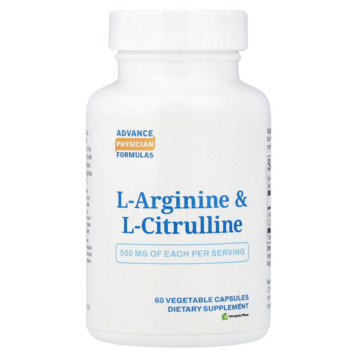 Advance Physician Formulas, L-Arginine & L-Citrulline, 60 Vegetable Capsules