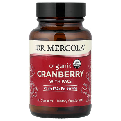 Dr. Mercola, Organic Cranberry with PACs, 30 Capsules