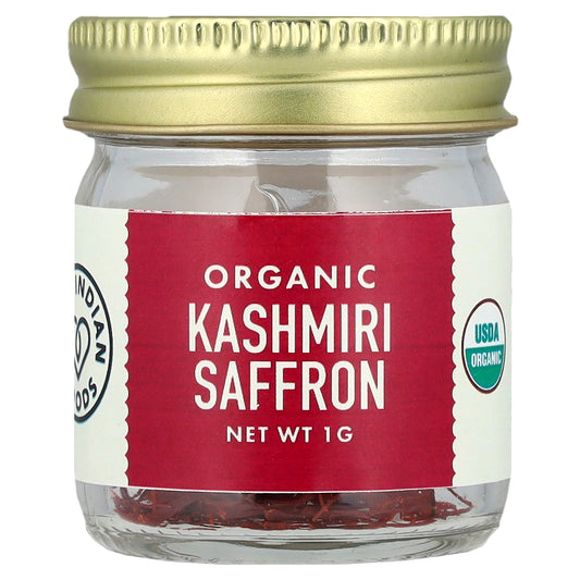 Pure Indian Foods, Organic Kashmiri Saffron , 1 g
