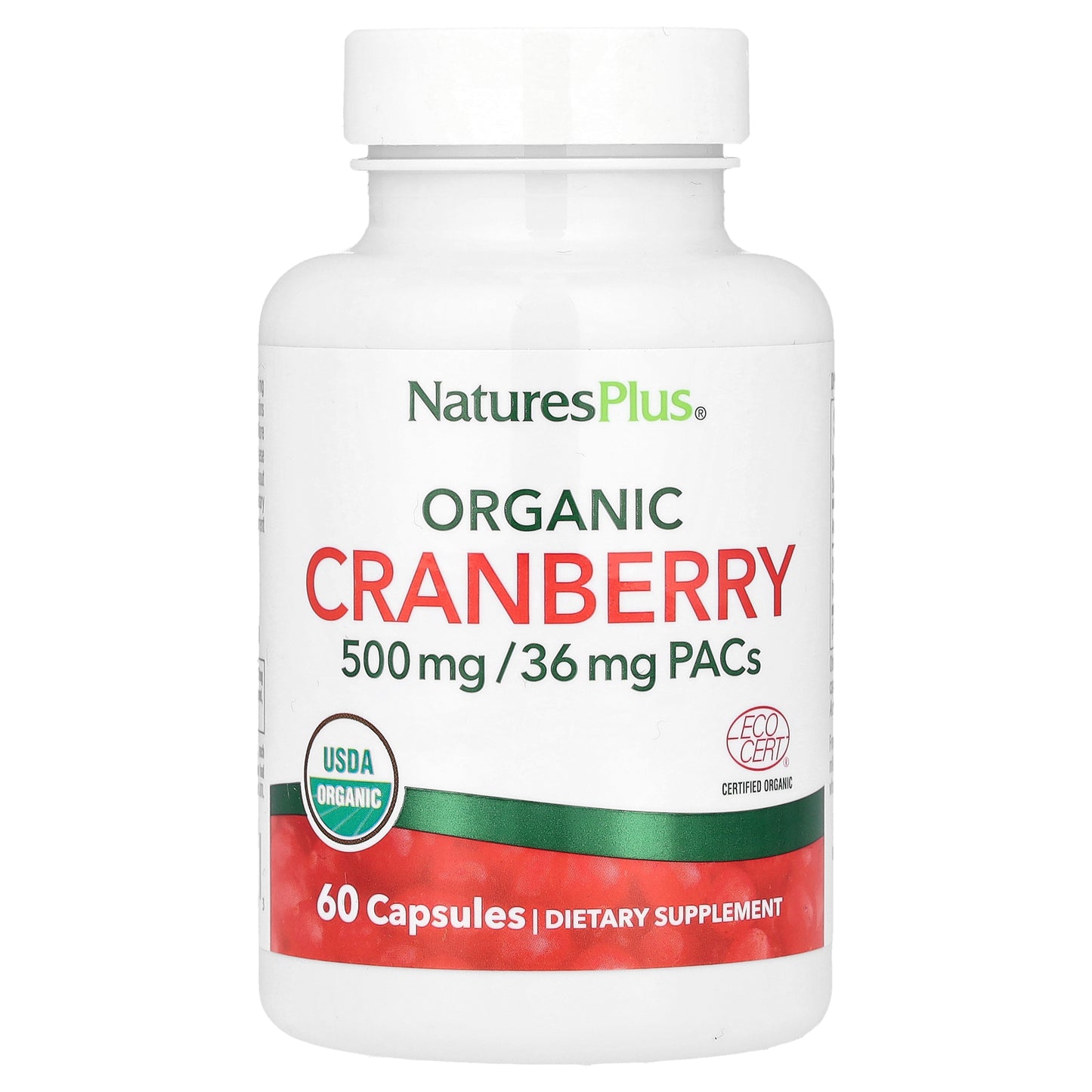 NaturesPlus, Organic Cranberry, 60 Capsules (250 mg per Capsule)