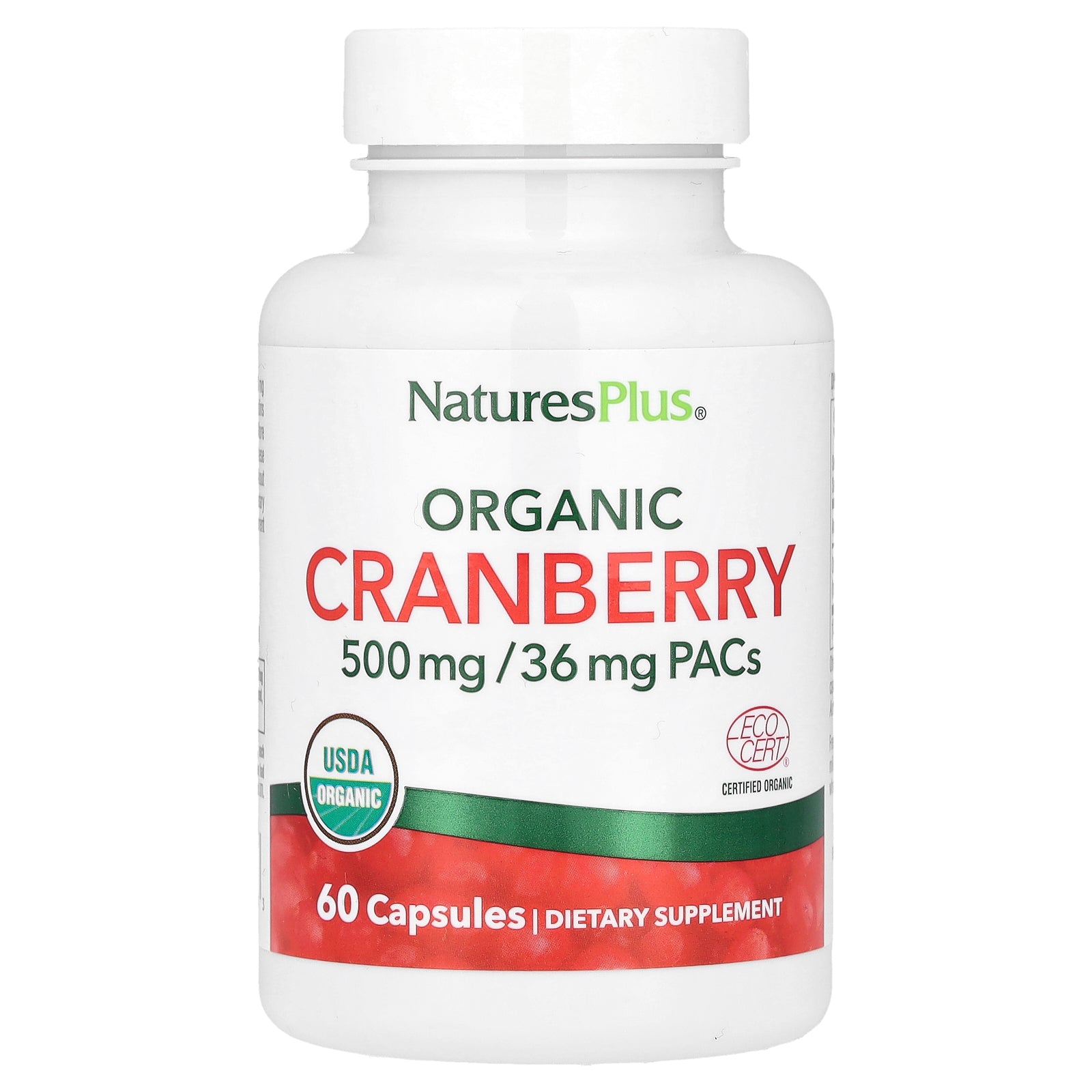 NaturesPlus, Organic Cranberry, 60 Capsules (250 mg per Capsule)