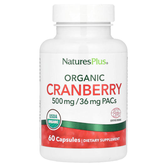 NaturesPlus, Organic Cranberry, 60 Capsules (250 mg per Capsule)