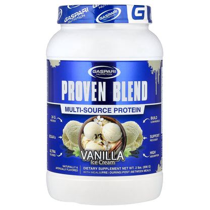 Gaspari Nutrition, Proven Blend Multi-Source Protein, Vanilla Ice Cream, 2 lbs (896 g)