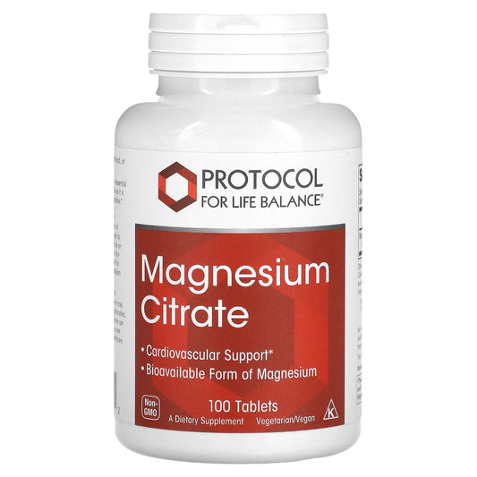 Protocol for Life Balance, Magnesium Citrate, 100 Tablets (200 mg per Tablet)