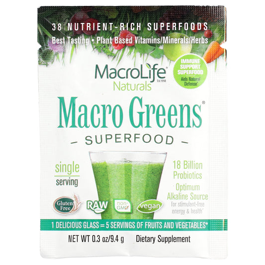 Macrolife Naturals, Macro Greens®, Superfood, 0.3 oz (9.4 g)