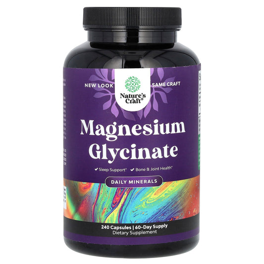 Nature's Craft, Magnesium Glycinate, 240 Capsules (100 mg per Capsule)