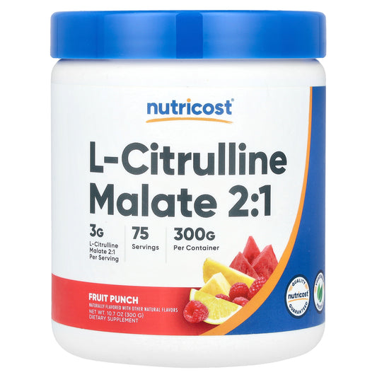 Nutricost, L-Citrulline Malate 2:1, Fruit Punch , 10.7 oz (300 g)