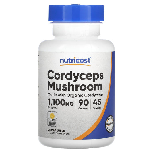Nutricost, Cordyceps Mushroom, 90 Capsules (550 mg per Capsule)