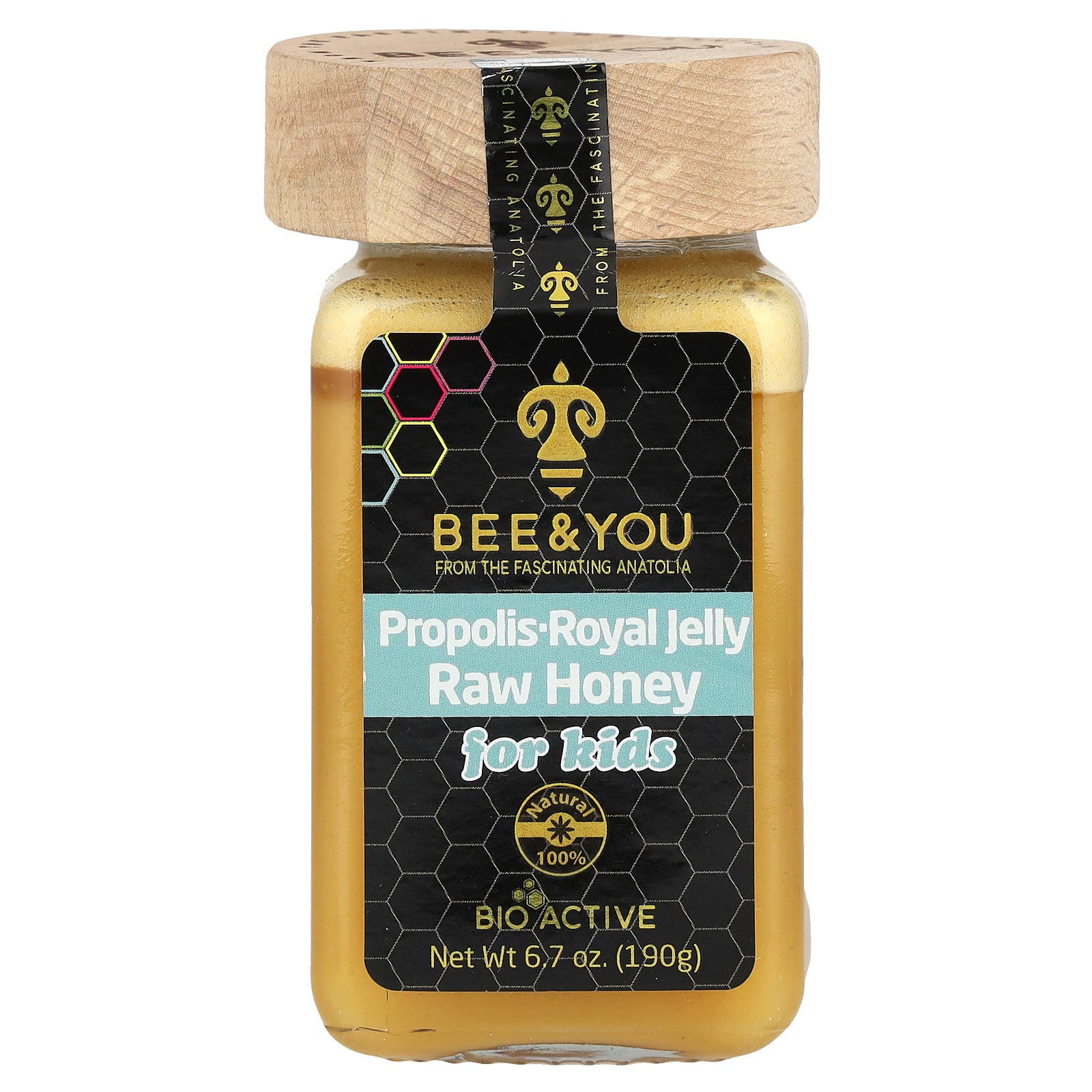 Bee & You, Raw Honey, Propolis Royal Jelly, For Kids, 6.7 oz (190 g)