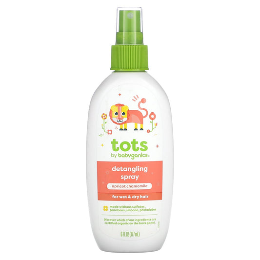 Babyganics, Tots Detangling Spray, Apricot Chamomile, 6 fl oz (177 ml)
