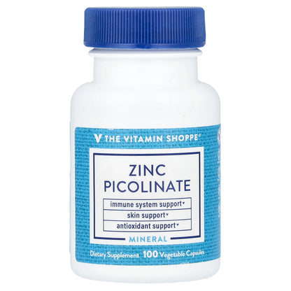 The Vitamin Shoppe, Zinc Picolinate, 22 mg, 100 Vegetable Capsules