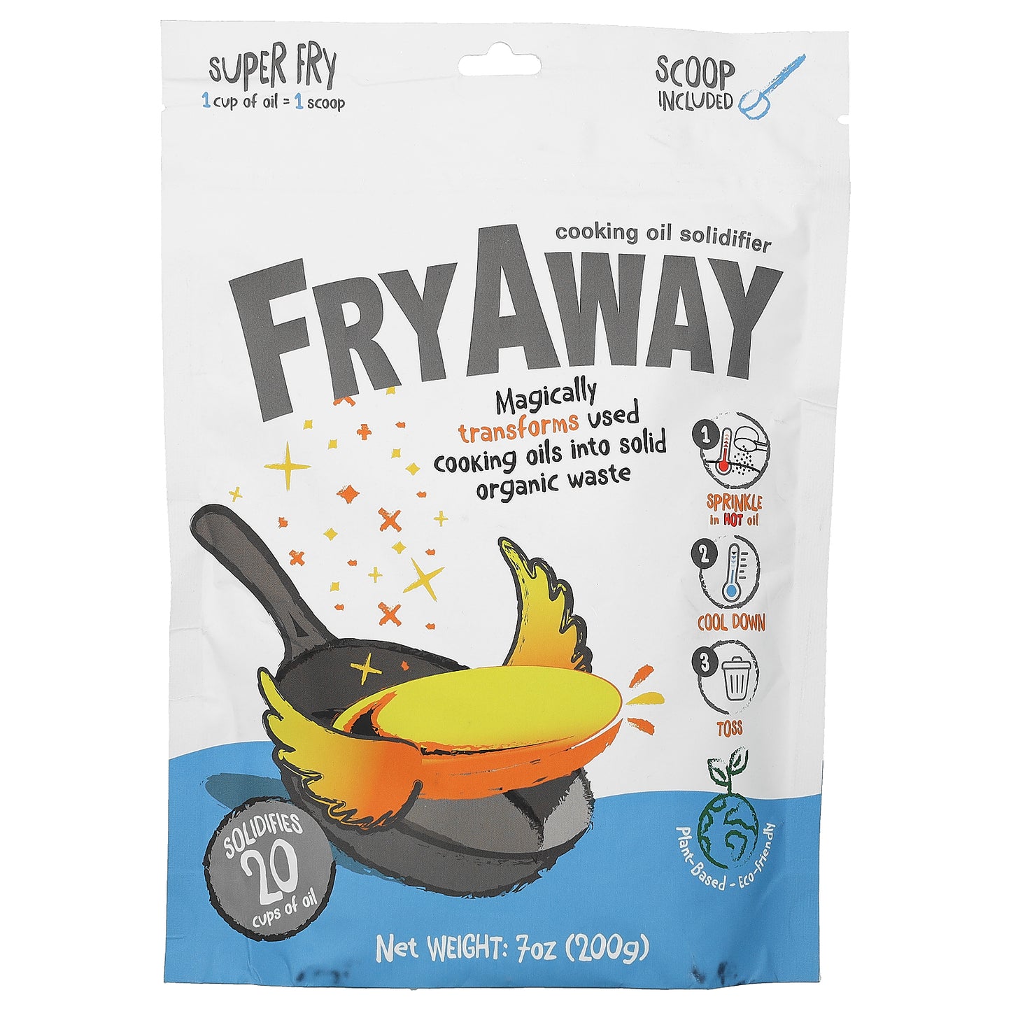 FryAway, Cooking Oil Solidifier, Super Fry, 7 oz (200 g)