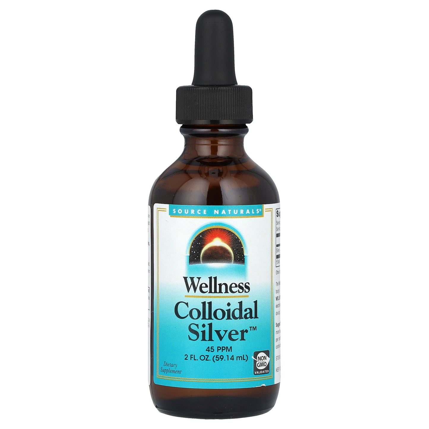 Source Naturals, Wellness Colloidal Silver™, 45 PPM, 2 fl oz (59.14 ml)